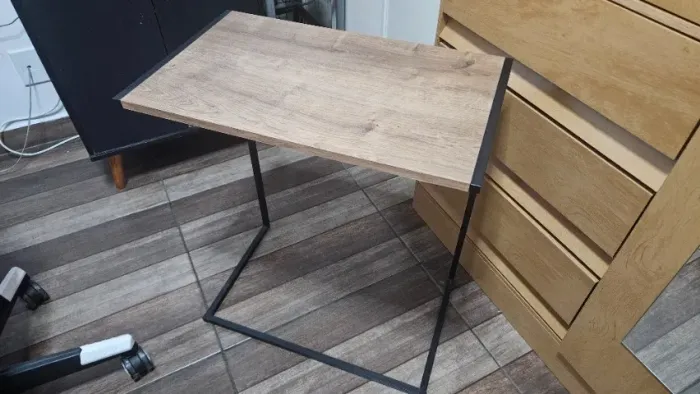 Mesa Lateral de Apoio Industrial Marrom