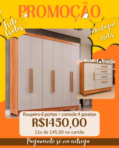 Guarda roupa e comoda na promoção