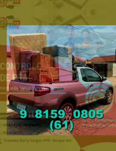 Frete em Samambaia, Ceilândia, Taguatinga! Transporte rápido e seguro!