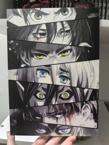 Kit 4 quadros anime AOT/Bleach/Naruto/Pokemon