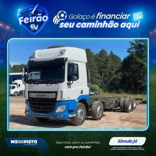 DAF CF 300 8X2 ANO 2023 TETO ALTO COM 10 METROS - COM 255 MIL KM - 2° EIXO DIRECIONAL