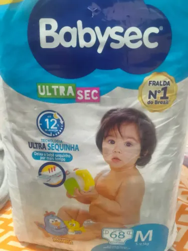 Pacotão de fraldas Baby sec Ultrasec galinha pintadinha TamanhoM com 68 fraldas