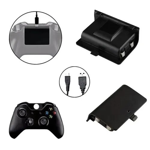 Bateria Para Controle Xbox One, Com Cabo E Carregador Recarregável 