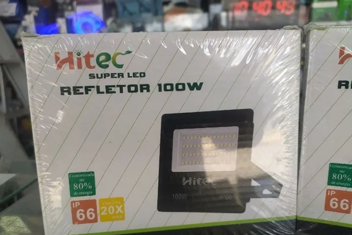 Refletor de led 100w Hitec - Kit com 10 unidades - IP 66 