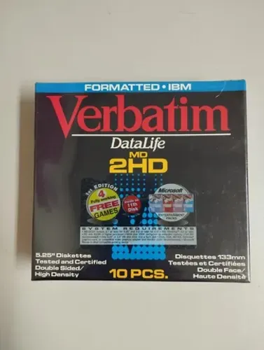 Caixa Lacrada Disquetes 5 1/4" marca Verbatim