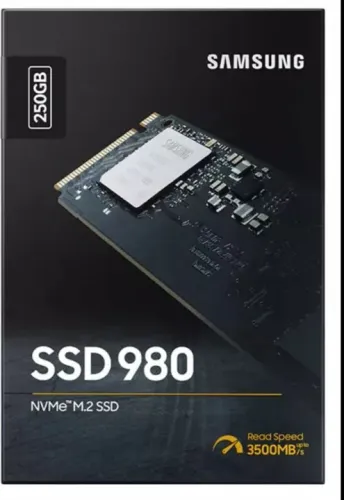 SSD Samsung 980 NVMe M.2 250GB - Velocidade de leitura de até 3500 MB/s