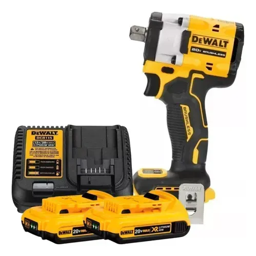 Chave De Impacto 1/2 Dewalt Dcf922 2 Baterias 20V Brushless Atomic