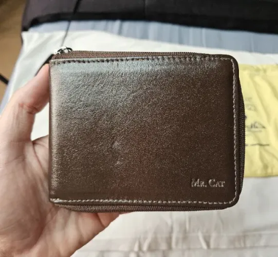 Carteira Masculina de Couro Legitimo Italiano - Presente Nova