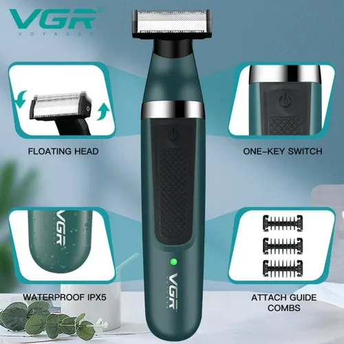 Vgr ONEBLADE Máquina De Barbear-Aparador/Á prova de água/90 minutos bateria