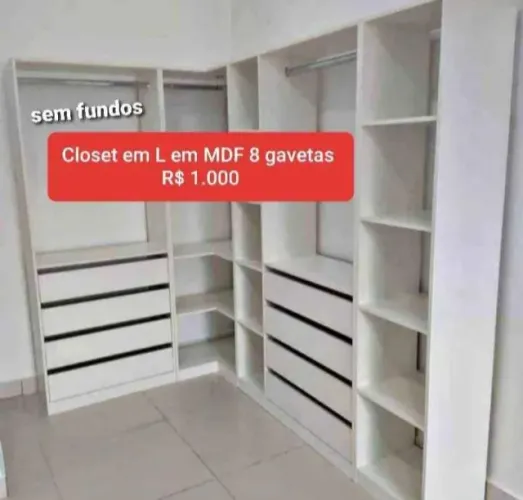 Closet em MDF 8 gavetas- Entregamos direto da Fábrica 