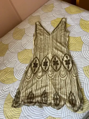 Vestido de festa de tule bordado Anna Fernandes 