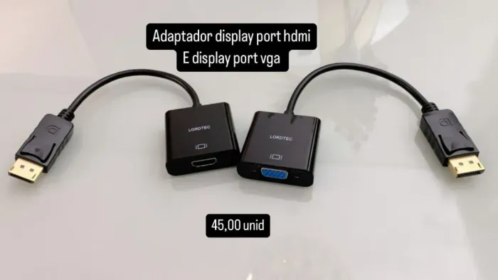Adaptador Displayport para vga e Displayport para hdmi