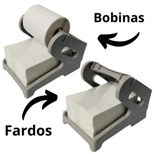Suporte para Etiquetas térmicas Compatível Com Rolo ou Resma 100x150 mm - Cor Cinza