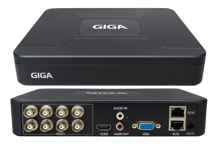 Gravador DVR de 8 canais com HD 1TB WD Purple 