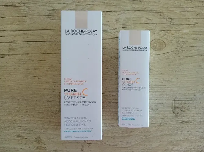 La Roche-Posay - Pure Vitamin C UV FPS 25 + Pure Vitamin C Olhos - Lacrados