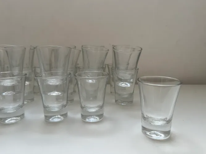 34 copos shots vidro