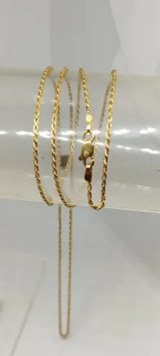 Colar Torcido Ouro 18k -63cm