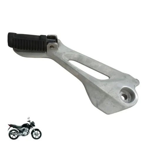 Suporte Pedaleira Esquerda Cg Titan 150 Ex 2012 2013 Prata