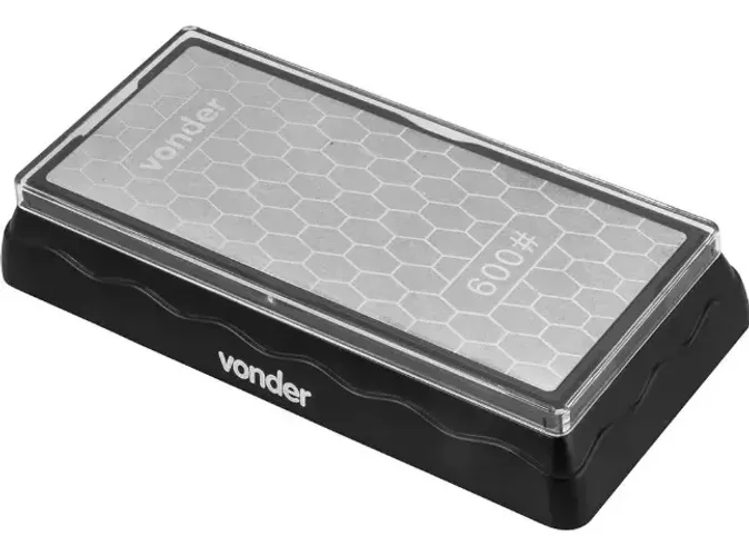 Pedra para Afiar Diamantada Base de 7" dupla face, G 600/1200 Vonder