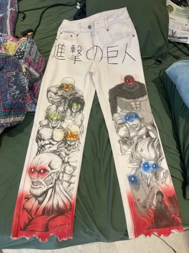 Calça Jeans Attack on Titan anime