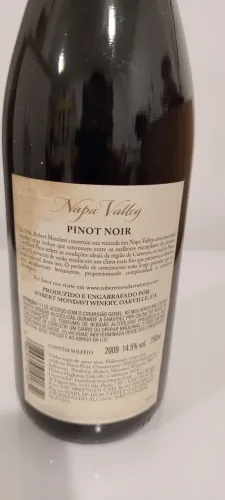 Vinho fino tinto seco Robert Mondavi Napa valley pinot noir 2009