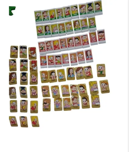 Jogo cara a cara Turma da Mônica peças e cartas para reposição de peças