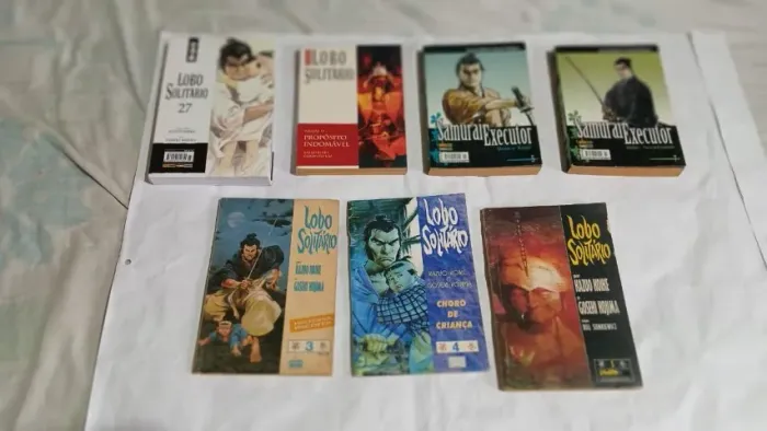 mangá lobo solitário e outros - kit com 13 gibis