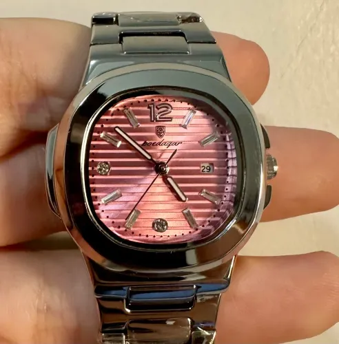 Relógio Feminino Poedagar Silver Pink (Novo)