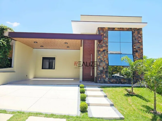 Casa com quintal e vista para área verde à venda, 157 m² por R$ 1.500.000 - Condomínio Par
