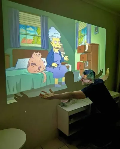 Cinema em casa! Projetor HY300, Portátil Smart, Ultra HD 4k! Resolução de alta qualidade