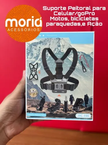 Suporte De Peito Celular Câmera Peitoral Cinturão Ajustável