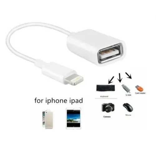 Otg Usb para iPhone Mouse Pen drive Teclado adaptador usb