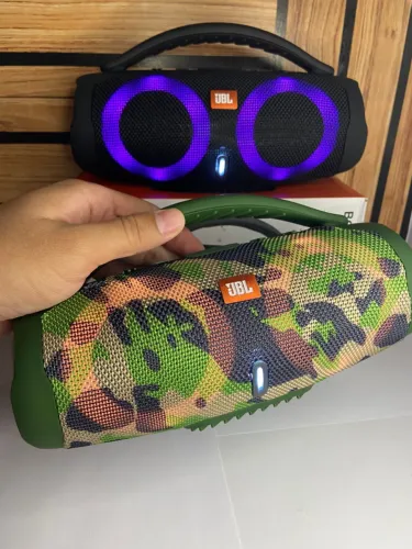 Caixa de som bluetooth booms box 3 mini duplo led jbl varias cores an9