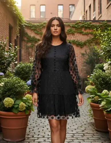 Lary's Vestido Com Renda Feminino - Elegância E Estilo