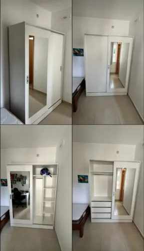 Roupeiro com espelho em mdf