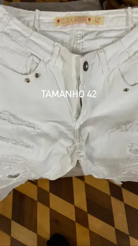 CALÇA JEANS BRANCA FEMININA NÚMERO 42