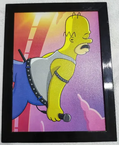 Quadro Homer Simpson Freddie Mercury Simpsons 44x34