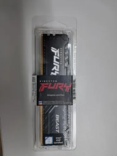 Memória RAM Kingston Fury Beast, 8GB, 3200MHz, DDR4, CL16, Preto - KF432C16BB/8