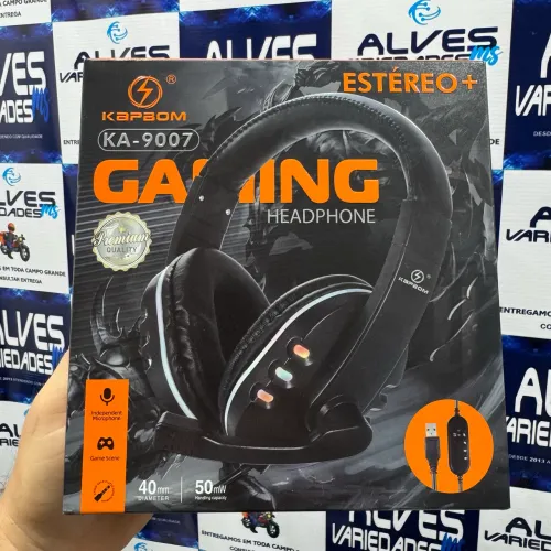 Fone gamer USB com Led