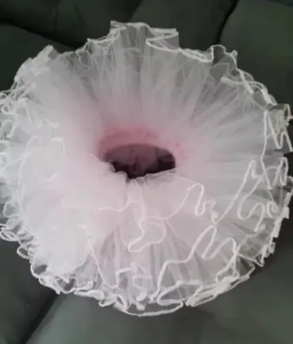 Saia Tutu ballet infantil rosa bebê 