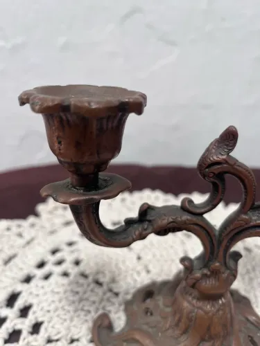 Castiçal bronze antigo