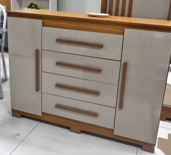 Cômoda Valencia 4 gavetas 2 portas - Montagem Grátis