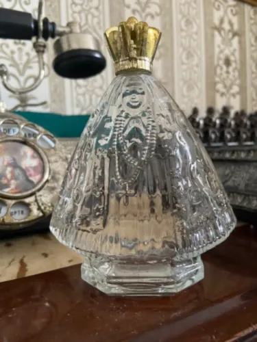 ANTIGUIDADE! Garrafa Vintage de vidro para água benta