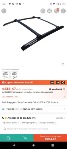 Rack bagageiro celta 2091 a 2016