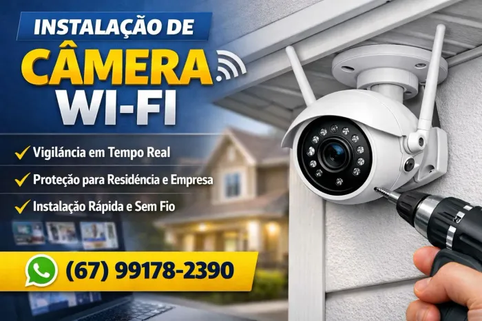 Instalação de câmera wi-fi 