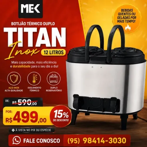 Botijão Termico de Inox