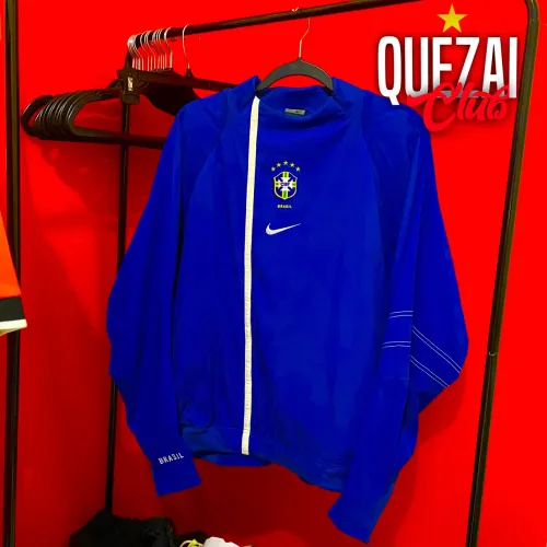Sueter / Casaco Dri Fit Seleção Brasileira / Brasil 2004 TOTAL 90 Azul ORIGINAL 