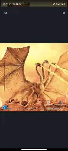 Rei dos monstros hiya toys dragao 2.0 ghidora