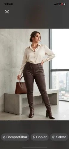 Calça de couro sintético 
