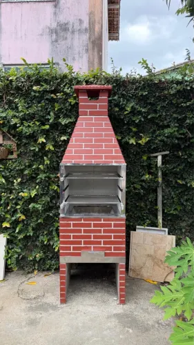 Churrasqueira tijolinho 65cm - Qualidade Premium